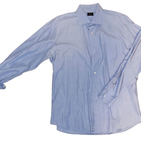 Nice Men’s Neiman Marcus Blue Button Down Long Sleeve Shirt Large 44/ 17.5 - Picture 3 of 13